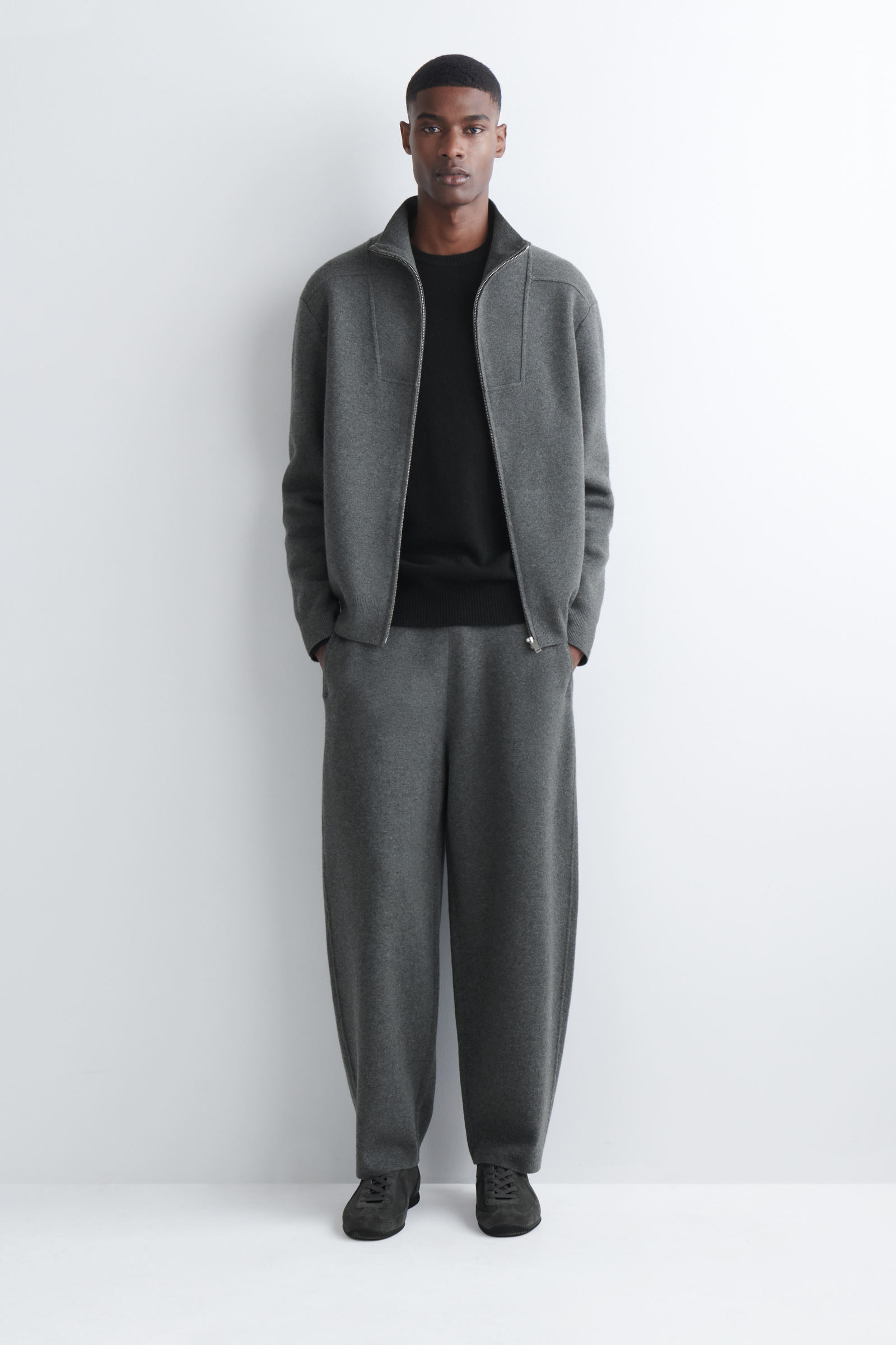 メリノウールジップアップトラックジャケット